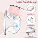 NaNaLazy Wearable Breast Pump Hands Free of Longer Battery Life & LED Display, Portable Electric Breast Pump with 3 Modes & 9 Levels & Low Noise, 24 mm Flange, 2 Pcs Pink