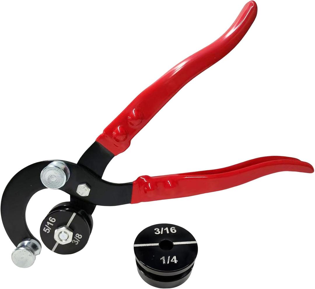 4 in 1 Tube Bending Pliers, 3/16" 1/4" 5/16" 3/8" Professional Brake Lines Bending Tool, 90 Degree Manual Tubing Bender for Copper Brass Aluminum and Thin Steel Pipes