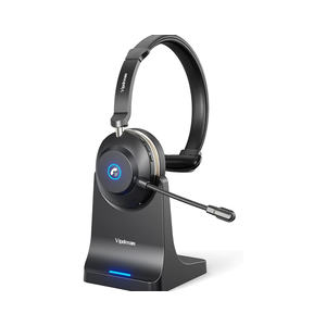 Wireless Headset with Microphone for Work, Bluetooth 5.3 Computer Headset for Laptop, 45 Hours Battery Life & Mute Button, Headset with Mic for PC, iPhone, Zoom, Skype, Office & Home