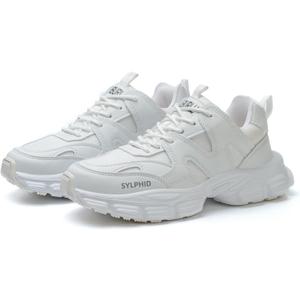 SYLPHID Non Slip Nursing Shoes Women Slip Resistant Food Service Shoe SR Walking Shoes for Nurses Wide Work Sneakers in Kitchen and Restaurant (5, White)