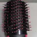 Hair Dryer Brush Blow Dryer Brush in One, Upgraded 4 in 1 Hair Dryer and Styler Volumizer with Negative Ion Anti-frizz Ceramic Titanium Barrel Hot Air Hair Straightener Brush (Black/Pink)