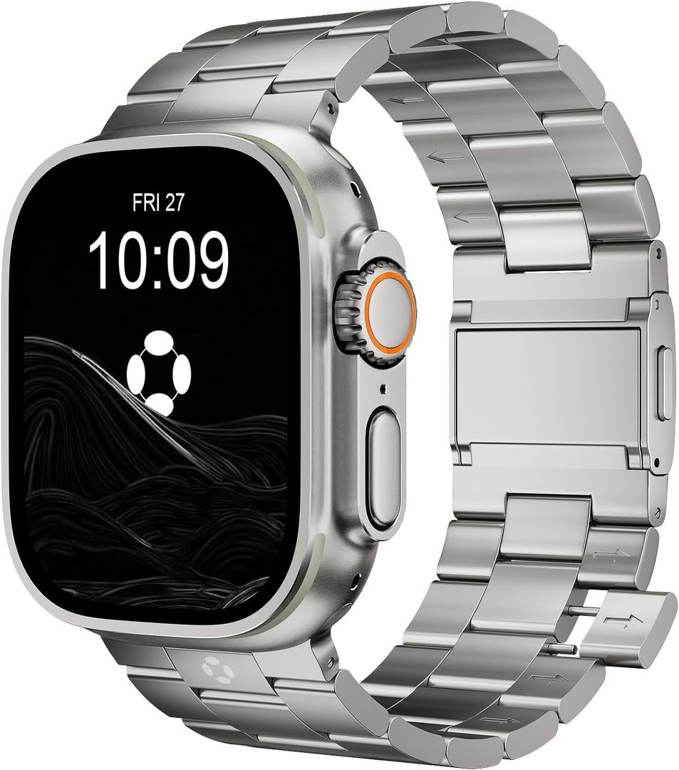 Titanium Watch Band for Apple Watch Ultra 3/2/1 Band 49mm,Tool Free Apple Watch Titanium Band With DLC Coating,Scratch Resistant Ultra 3 Metal Band,26mm,CRNS-PRO