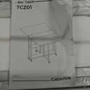 Folding Dining Table, Movable Dining Table, Kitchen Table for Small Space, Foldable and Expandable Desk Furniture with 6 Wheels, for Dining, Living Room, Apartment, White and Natural