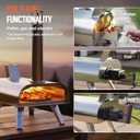 BIG HORN 12" Multi-Fuel Outdoor Pizza Oven Reach up to 1110 3-in-1 Wood, Gas & Electric Compatible (Burners Sold Separately), Pellet Pizza Oven Portable Pizza Maker for Backyard, Camping&Tailgating
