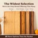 SMIRLY Wood Cutting Board, Bamboo Cutting Board Set, Chopping Board and Wooden Cutting Boards for Kitchen, Small Wood Cutting Board and butcher block (Acacia Wood, 3 Pack)