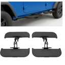 Side Steps Compatible with 2018-2025 Jeep Wrangler JL Unlimited 4-Door, High-Strength Running Boards, Steel Step Bars, Powder-Coated 4-Piece Set