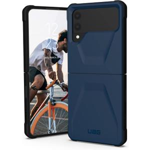 URBAN ARMOR GEAR UAG Designed for Samsung Galaxy Z Flip 4 Case 2022 Blue Mallard Civilian Sleek Ultra-Thin Shock-Absorbent Protective Cover