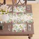 XCHI Wildflowers Grass Hummingbirds Spring Placemats Set of 6 Summer Table Mats for Party Home Kitchen Dining Table Decorations 12x18 Inch