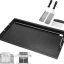 Full Size Griddle Insert for Weber Summit 600 Series E/S 650 640 660 670 Gas Grills With Smoker Box, Heavy Duty Flat Top with Spatula Set for Weber Grill Replacement Parts 67552