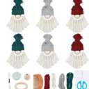 FREEBLOSS 6 Set DIY Macrame Christmas Gnomes Santa Claus Kit DIY Macrame Santa Claus for Christmas Tree Decor Christmas Tree Hanging Gnomes Santa Elf Instructions Included Holiday Decor