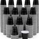 Lilymicky 600 PACK 2 oz Plastic Shot Glasses, Mini Black Disposable Shot Cups for Parties, Carnivals, and Any Events