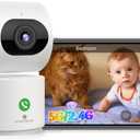 SYMYNELEC 5GHz Security Camera Indoor: 2K Baby Monitor with Phone App - Pet Camera with Speaker for Dog/Cat Owners - AI Motion Detection One-Touch Call Auto Tracking IR Night Vision TF/Cloud Storage