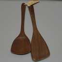 MyFurtive Wooden Spatulas - Eco-Friendly, Durable & Ergonomic Kitchen Utensils - Non-Scratch Cooking Tools for Stirring, Flipping & Serving - Set of 2 (12.8” & 12”)