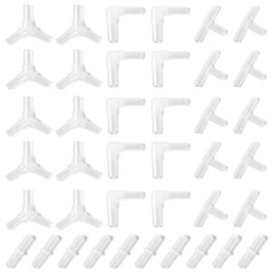 AQUANEAT Aquarium Airline Tubing Connector, Fish Tank Air Pump Connector, Plastic, 40Pcs
