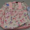 Itzy Ritzy Toddler Backpack - Daycare Bag - Features Adjustable Shoulder Straps, 2 Side Pockets & Spacious Interior with Wipeable Fabric Lining & Name Label, Ribbons & Roses Backpack