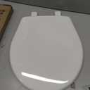 Bemis 7300SLEC Slow Close Toilet Seat, Easy Clean Hinges and Durable Plastic Seat, Made in USA, Elongated, White