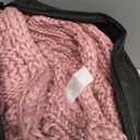 Knitted Weighted Blanket for Adult, Chunky Knit Weighted Throw for Sleep 36"*48" 5lbs, Cooling Breathable Heavy Blanket for Hot Sleepers, Machine Washable Blanket for Room Decor(Pink)