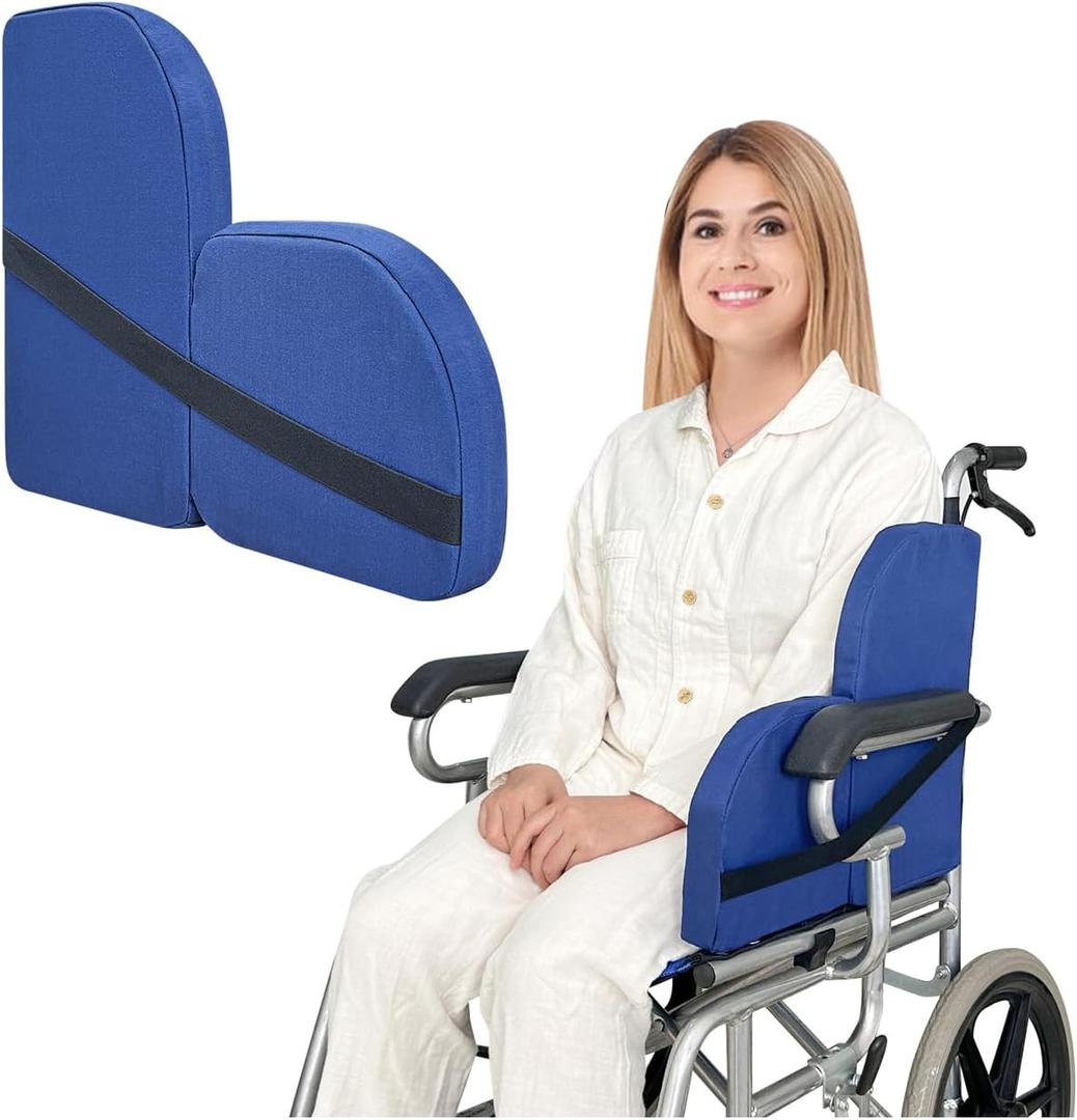 Mybow Lateral Support for Wheelchair Side Guards, Wheelchair Lateral Support Cushion, Contoured Foam Pad for Better Posture Sitting Upright, Wheelchair Side Padding for Elderly (1 Pack) Mybow Lateral Support for Wheelchair Side Guards, Wheelchair Lateral Support Cushion, Contoured Foam Pad for Better Posture Sitting Upright, Wheelchair Side Padding for Elderly (1 Pack)