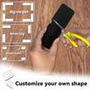 Rug Carpet Non Slip Grippers, Reusable Rug Tape Pads, No Damaging for Hardwood Floors, Strong Hold Carpet Corner Stickers for Area Rugs Flat, Removable, 8Pcs
