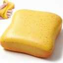 3 x Slow Rising Squishy Bread Fidget Toys for Adults Kids Big Classic Foam Food Squeeze Toys Stress Anxiety Relief Items ADHD Autism Calming Sensory Gifts for Teens Butter Toast