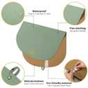 2 x Portable Baby Diaper Changing Mat,Soft Faux Leather, Wipeable & Easy to Clean,for Home or Travel, Waterproof, with Storage Strap,Easily Put into Diaper Bag,30 x 17 in (Sage Green)