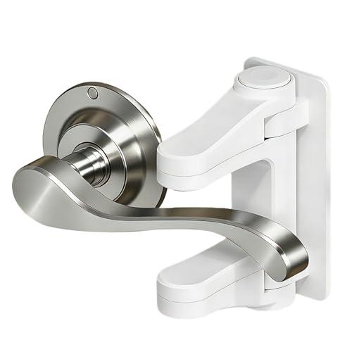 GXXFXT Child Proof Door Lever Lock 2 Pack Baby Proof Door Knob Locks Easy to Install no Tools Need or Drill
