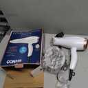Conair Double Ceramic Hair Dryer with Diffuser | Blow Dryer with Ionic Conditioning | Includes Diffuser and Concentrator | White