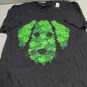 Shamrock Dog Face St Patricks Day Cute Puppy Doggie Clover T-Shirt, Large