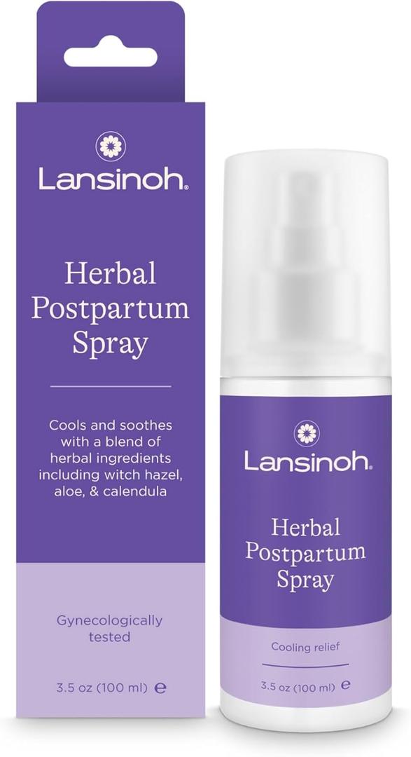 Lansinoh Herbal Perineal Spray, Postpartum Essentials, 3.5 Ounces
