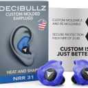 Decibullz - Custom Molded Earplugs, 31dB Highest NRR, Comfortable Hearing Protection for Shooting, Travel, Work and Concerts (Blue)
