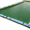 Blue Wave Silver 20 ft x 40 ft Rectangular Winter In Ground Pool Cover – Blocks Debris and Sunlight with 12-Year Protection for Off-Season – With 10x10 Polyethylene Weave, 5 ft Overlap, Cable, Winch