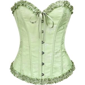 SZIVYSHI Corset Tops for Women, Bustier Shapewear Lingerie, Lace Waist Push Up Bodysuit, Large