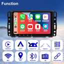 Car Radio for Chevy Chevrolet Silverado 20072013 GMC Sierra, Yukon Tahoe Suburban 20072014, Traverse 8inch Touchscreen Stereo Headunit with CarPlay Android Auto Bluetooth GPS 5GWiFi Backup Camera FM