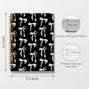 Poecinvi White Coquette Bow Spiral Journal Notebook 5.5x8.3, Preppy Spiral Notebooks, White Bow Journal Gifts for Women