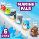 Tub Works Tub Bobbers Bob, Wobble & Float Upright Toddler Bath Toys, 6 Pack | Unique Wobbling Action | Sealed, No Hole Baby Bath Toys | Engaging Bathtub Toys for Kids | Water Table & Baby Pool Play