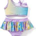 Disney Toddler Baby Girls 2PCS Bathing Suits UPF50+ Rash Guard Swimsuit Set