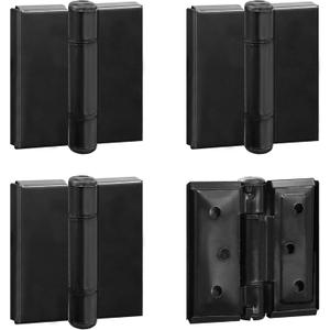 4Pcs Stainless Steel Self Closing Door Hinges,Restroom Partition Door Hinge,2.75" Black Matte Hinge,Partition Door Hardware,for Hotel,Shopping Mall,Bathroom,Toilet,Cabinets