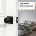 Goldenwarm Matte Black Door Knobs Interior, Bedroom Door Knob Bathroom, Interior Door Knobs Privacy Modern Door Knob 8 Pack