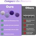 Magnetic Balls Fidget Toy Adults, Silicone Magnetic Balls, Fidget Toys, Office Desk Fidget Balls for Anxiety Relief, Sensory Toy for Fingers Hands (Purple-4PCS)