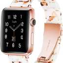 Light House Apple Watch Bands-Fashion Lightweight Resin iWatch Bands for Women Men 38mm/40mm/41mm/42mm(Series 11 10), 49mm/46mm/45mm/44mm/42mm(S 3 2 1), Compatible with Apple Watch Series 11 SE 10 9 8 7 6 5 4 3 Ultra (Bubbly Nougat White)