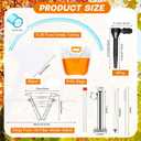 Teenyyou 99pcs Maple Syrup Tapping Kit Include (5) taps, (5)3' Tubing, (5)5l Bags, (81) Deep Fryer Oil Cone Filter with Stand, Stainless Steel Test Cup with Cleaning Brush Maple Syrup Hydrometer Kit