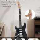 RVONE RST-150 39-Inch Left-Handed Electric Guitar Kit, HSS, Amp, Black