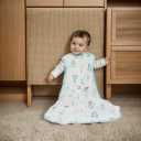 Toddler Sleeping Sack Muslin Cotton 1-2T Lightweight 0.5 Tog Summer Baby Wearable Blanket Thin Infant Sleeping Bag Breathable Soft 12-24M Sleeveless Sleeper Sack (Night Blooming)