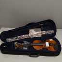 Pyle 1/4 Size Beginner Violin Starter Kit, Violin Starter Package with Travel Case & Bow, Extra Strings, Digital Tuner, Shoulder Rest & Cleaning Cloth for Students, Kids, Adults