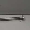 BRIOFOX Industrial Shower Curtain Rod - 2-in-1 Design Tension Curtain Rod - Never Rust Non-Slip 27 to 43 Inch 304 Stainless Steel, Brushed Nickel Window Curtain Rod