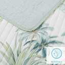 Tommy Bahama - Queen Quilt, Reversible Cotton Bedding, Floral Bedding Set (Serenity Palm Blue, Queen)