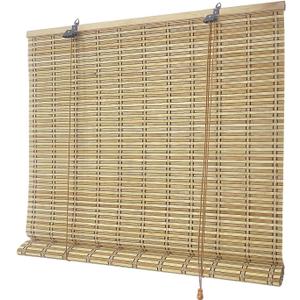 Bamboo Blinds for Interior Windows, Easy to Install Bamboo Shades for Indoor Windows, Custom Roller Shades for Indoor Window and Outdoor Patio, 23" W x 48" H