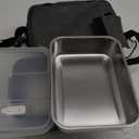 EAST OAK XL 6.3-Cup Cordless Electric Lunch Box for Adults, Heated Lunch Box for Men with Scheduled Heating, Portable Car Food Warmer with Utensils, Two-Tier Bag, Removable Divider (Extra Large, Blue)