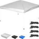 10x10 Canopy Replacement Top - for Straight Leg Canopy Tent, Pop Up Canopy Replacement Tent Cover, Waterproof Canopy Top for Outdoor Garden Patio Camping Sun Shade(Top Only) (White)