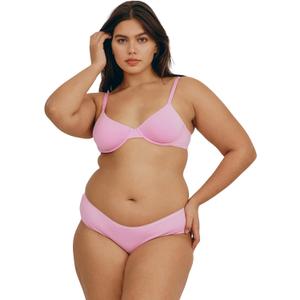 Organic Basics Women's Core Unlined Wired Demi Bra, Petal Pink, 34DD
